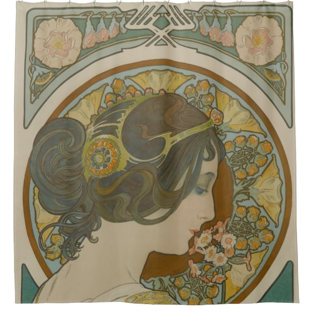 Cortina Para Box Primrose por Alphonse Mucha (1899) (Frente)