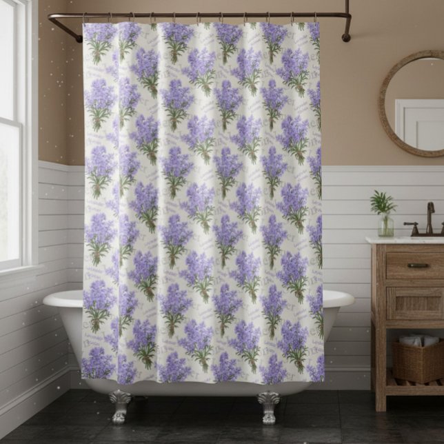 Cortina Para Box Provence Lavender Bunches Shower Curtain (Criador carregado)