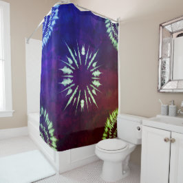 Cortina Para Box Purple Tie Dye Shower Curtain