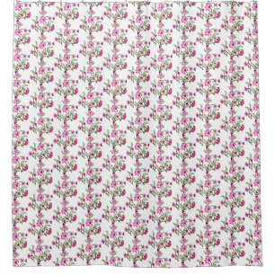 Cortina Para Box Púrpura Bordada - Padrão da Flor