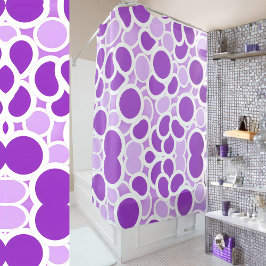 Cortina Para Box Púrpura e branca