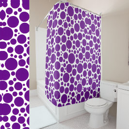 Cortina Para Box Púrpura e branca