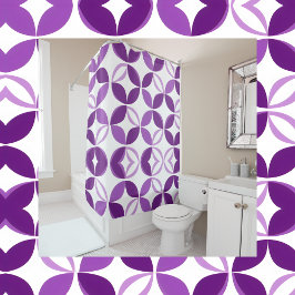 Cortina Para Box Púrpura e branca