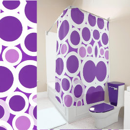 Cortina Para Box Púrpura e branca