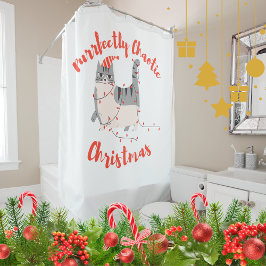 Cortina Para Box Purrfectly Chaotic Christmas Funny Holiday Cat 