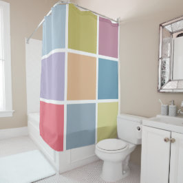 Cortina Para Box Quadrados de giz do Pastel Ann Arbor