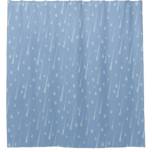 Cortina Para Box Queda das gotas de chuva Ficha seca Dia chuvoso Az