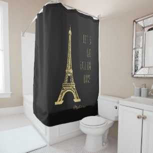 Cortina Para Box Queda na torre Eiffel romântica de Paris do amo