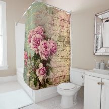 Quic francês country, chique, rosas rosa, flora