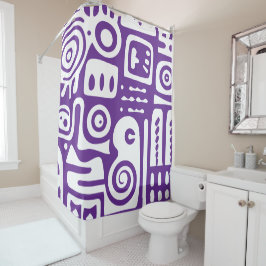 Cortina Para Box rabo roxo e branco 3 de 4