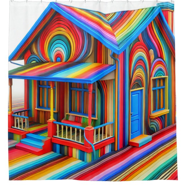 Cortina Para Box Rainbow House (Frente)