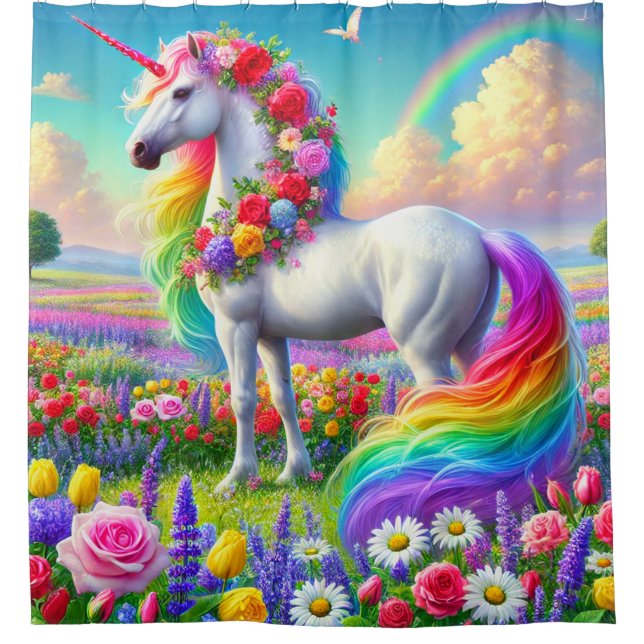 Cortina Para Box Rainbow Unicorn (Frente)