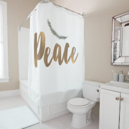 Cortina Para Box Ramo de Paz de Férias Botânico Pinheiro Rústico Do