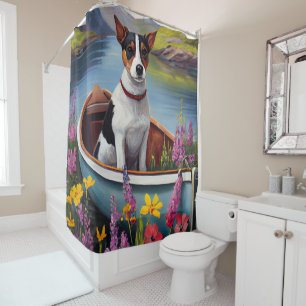 Cortina Para Box Rat Terrier em uma Canoa: Uma Aventura Cênica