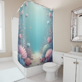 Cortina Para Box recife de coral em acessórios pastosos para banhei