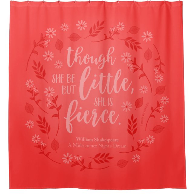 Cortina Para Box Red Floral Little Mas Fierce William Shakespeare (Frente)