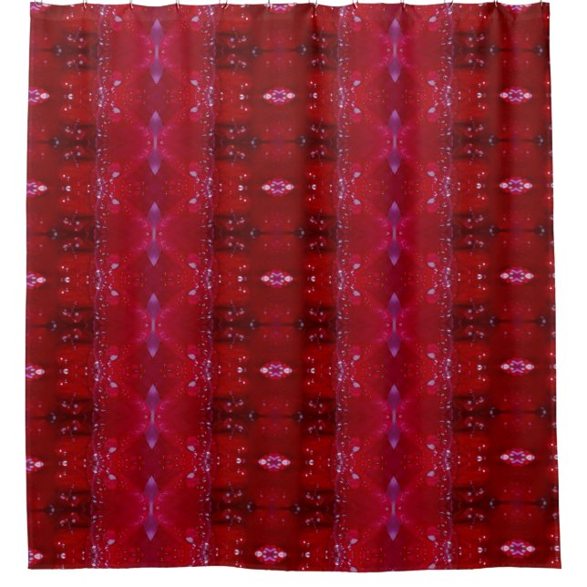 Cortina Para Box Red Snapdragon Ikat também (Frente)