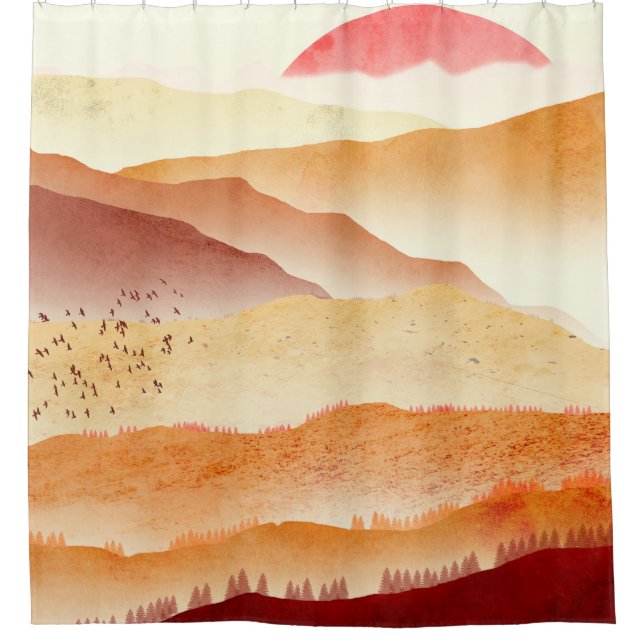 Cortina Para Box Red Sunset (Frente)