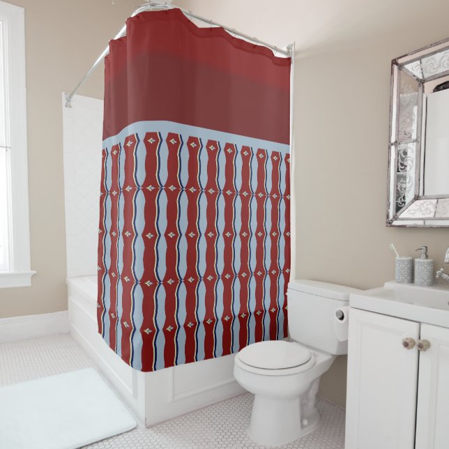 Cortina Para Box Regal Ruby Lattice: Geométrico Elegante (In Situ)