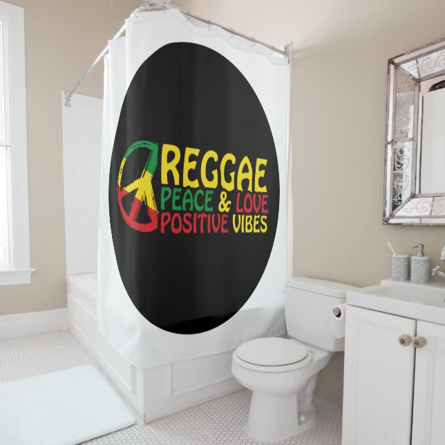Cortina Para Box Reggae Music with positive quotes (In Situ)