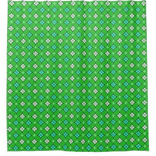 Cortina Para Box Remessa com Motif Flor, Sombras de Jade Verde