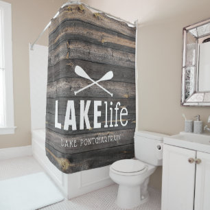 Cortina Para Box Remo de Vida no Lago Rústico Personalizado