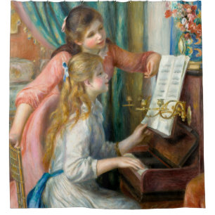 Cortina Para Box Renoir Duas Meninas ao Piano Impressão Música Arte