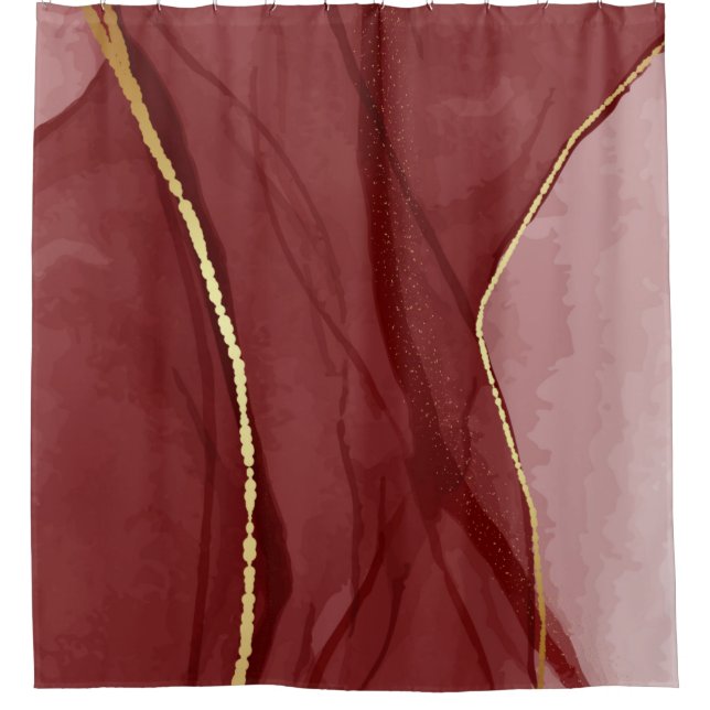 Cortina Para Box Resin art, dark red marsala abstract background. E (Frente)
