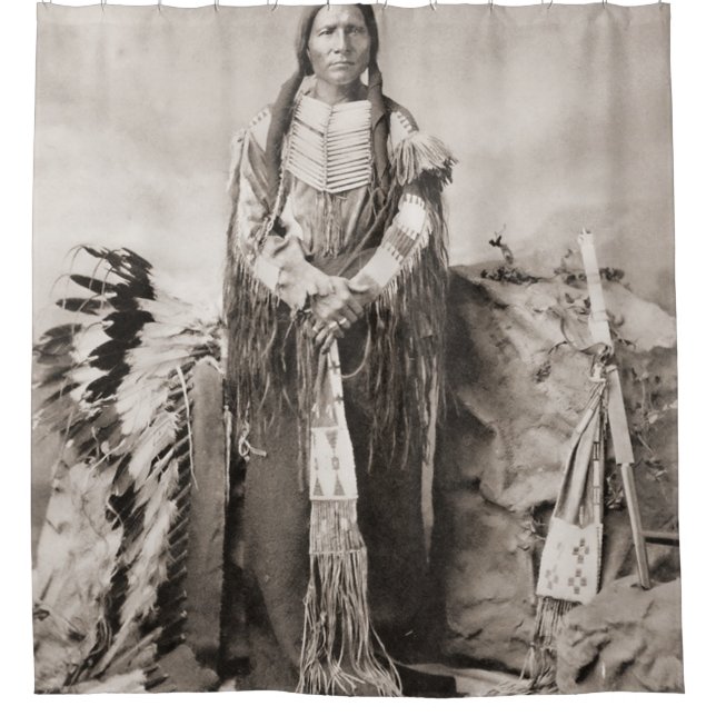 Cortina Para Box Retrato de Cavalo Louco (Frente)