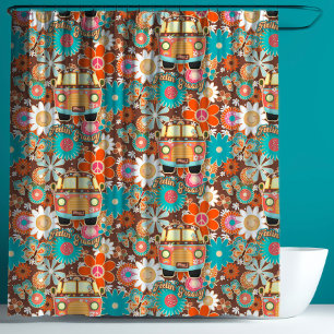 Cortina Para Box RETRO Anos 60 70 Sensação Groovy Floral 