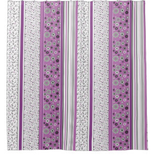 Cortina Para Box Retro BOHO Stripes Roxo