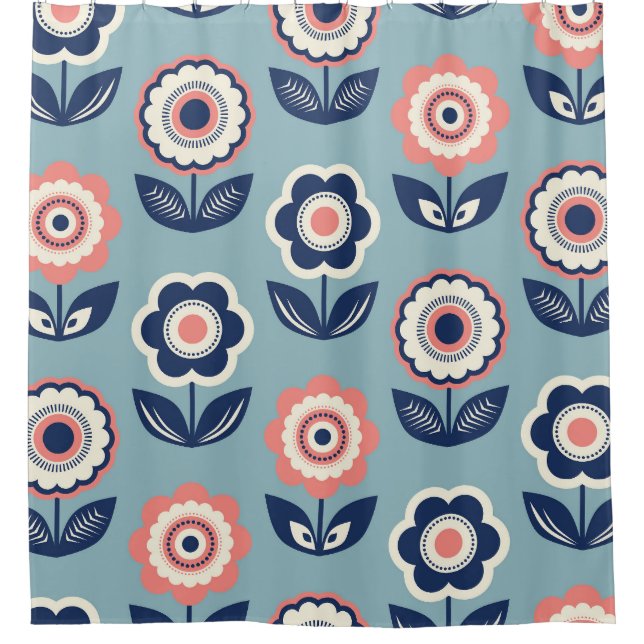 Cortina Para Box Retro Floral: Eterno Padrão Charm (Frente)