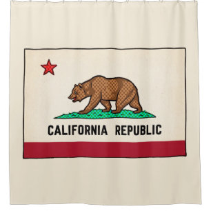 Cortina Para Box Retro Golden State Urso República Califórnia