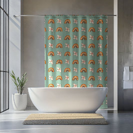 Cortina Para Box Retro Pastel Curtain 70s Groovy Earthy Vibes