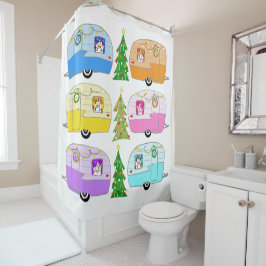 Cortina Para Box Retro RV Motorhome Camper Natal do Natal