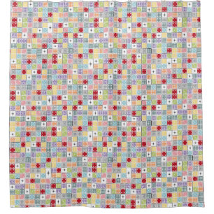 Cortina Para Box Retro Starburst Dominoes