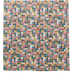 Cortina Para Box Retro Starburst Dominoes