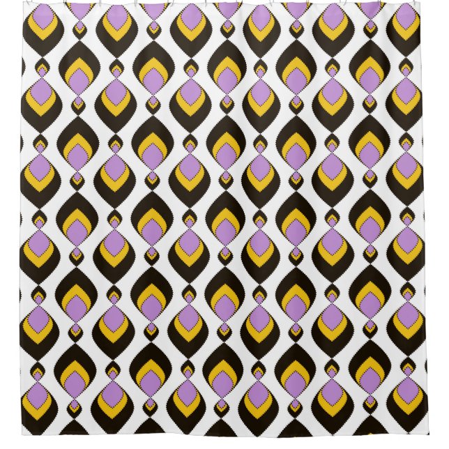 Cortina Para Box Retroativo, ornamento retrô (Frente)