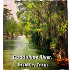 Cortina Para Box Rio Guadalupe em Gruene, Texas Watercolor
