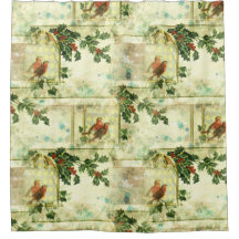 Robin Bird Holly Patterno Natal Ano Novo Floral