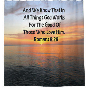 CORTINA PARA BOX ROMANOS INSPIRADORES DE ÁRABE 8:28 SCRIPTURE VERSE
