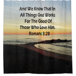 CORTINA PARA BOX ROMANOS SUNRISE 8:28 SCRIPTURE VERSE