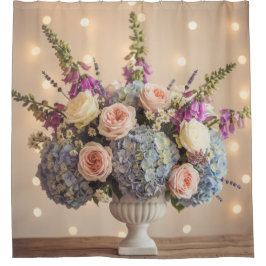 Cortina Para Box Romantic Pastel Urn Arrangement