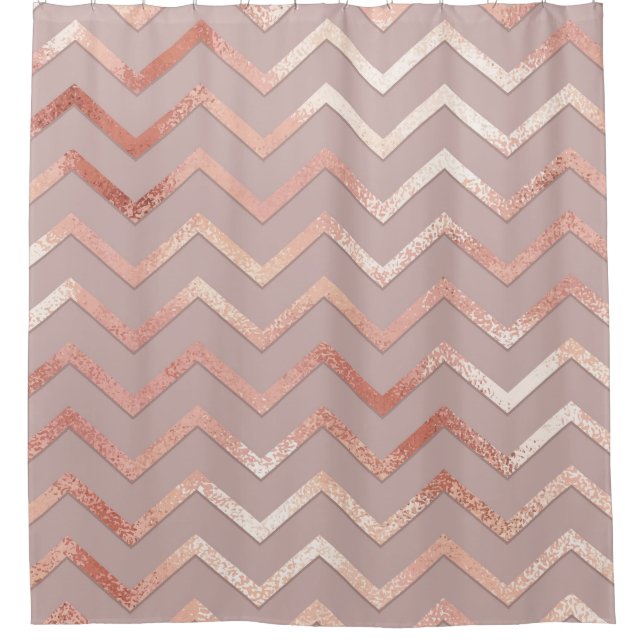 Cortina Para Box Rosa dourado: padrão de safra elegante. (Frente)