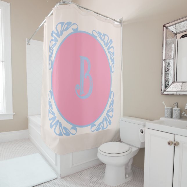 Cortina Para Box Rosa e azul personalizados  (In Situ)