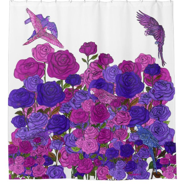 Cortina Para Box Rosa Garden (Frente)