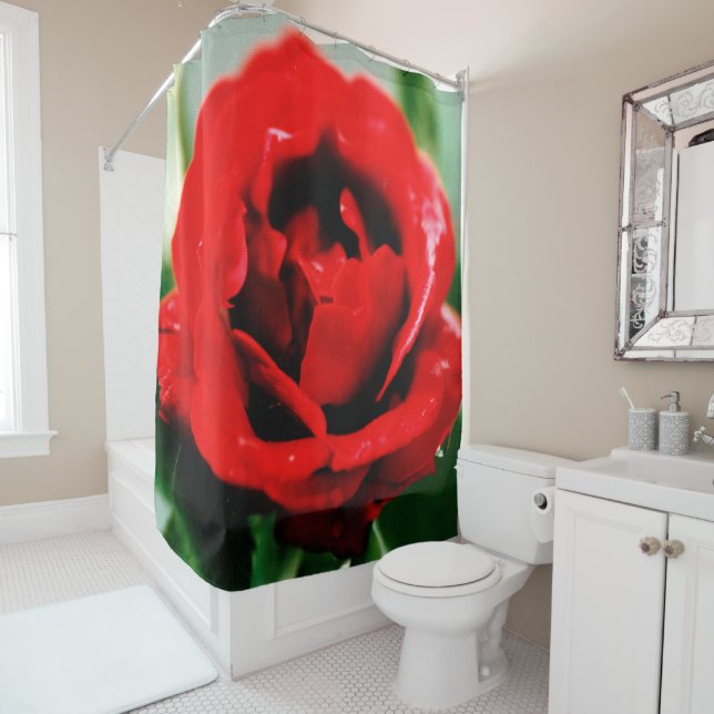 Cortina Para Box Rosa vermelha Love (In Situ)