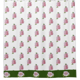 Cortina Para Box Rosas esculturais numa cortina de Chá