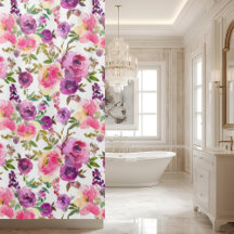 Rosas Roxas Purple Floral Feminino Moderno
