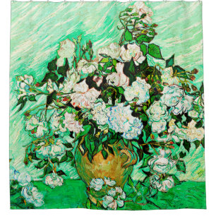 Cortina Para Box Rosas Vintage Vincent Van Gogh (1890)